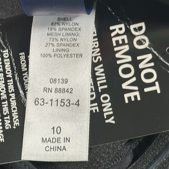 Swimsuits For All Women's Black Ruched Skirted Bandeau Swimdress size 10 NEW - Picture 9 of 16